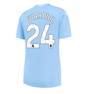 Manchester City Josko Gvardiol #24 Hemmatröja Kvinnor 2023-24 Kortärmad